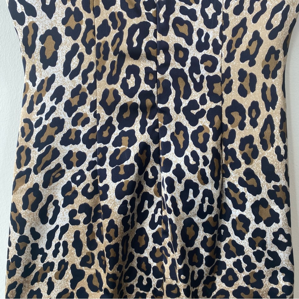 VTG Cache Animal Print Cocktail Mini Dress - Black and Tan - Picture 5 of 7
